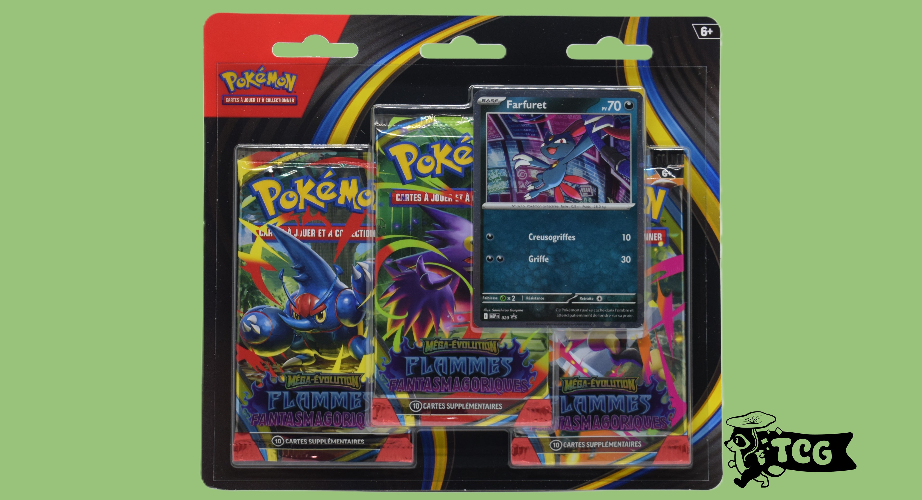 Tripack Flammes Phantasmagoriques ME2 carte promo Farfuret FR