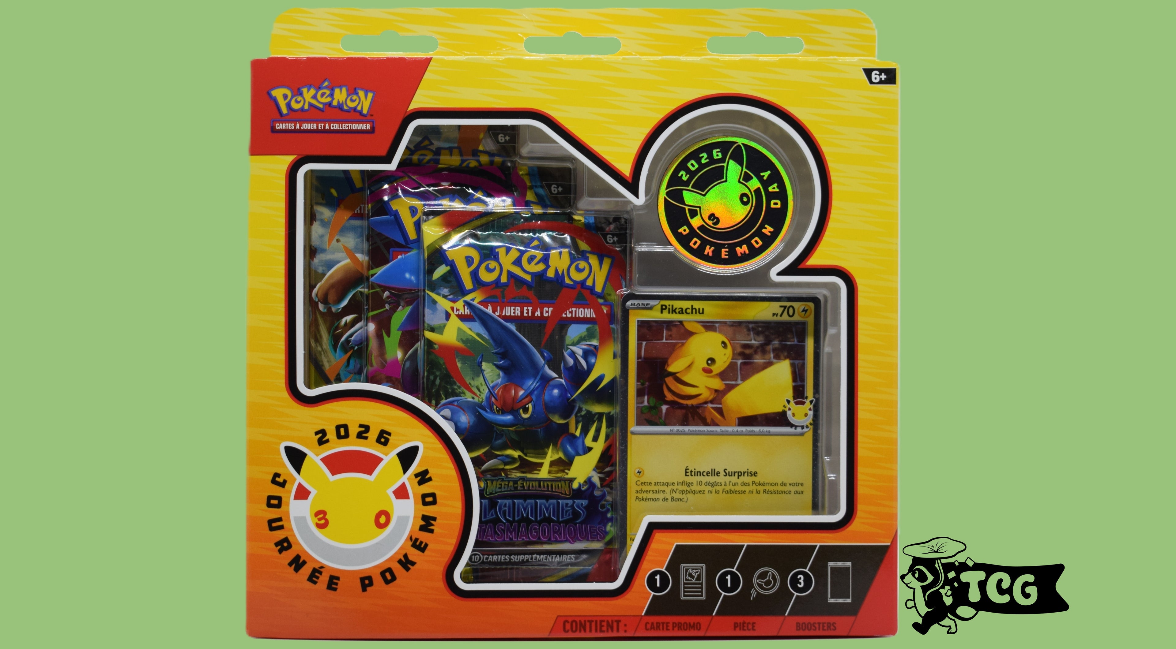 Coffret 30 ans Journée Pokémon 2026 - Pikachu Stamp FR